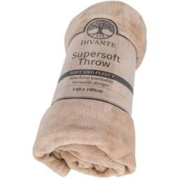 Divante Large Latte Supersoft Throw - Wilko - thumbnail 1