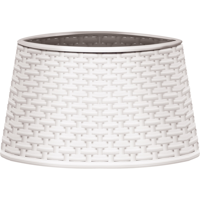 St Helens White Rattan Christmas Tree Skirt - Size: 95 x 610 x 610cm - Wilko - image 1
