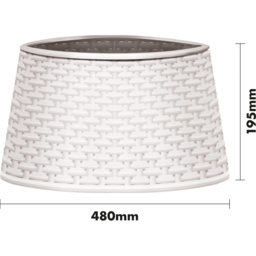 St Helens White Rattan Christmas Tree Skirt - Size: 95 x 610 x 610cm - Wilko - thumbnail 6