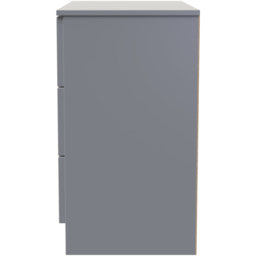 Crowndale Milan 3 Drawer Dusk Grey Chest of Drawers Ready Assembled - Wilko - thumbnail 4