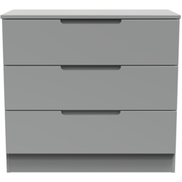 Crowndale Milan 3 Drawer Dusk Grey Chest of Drawers Ready Assembled - Wilko - thumbnail 3