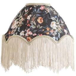 ValueLights Peony Floral Scalloped Shade with Tassels - Size: 17.5 x 30 x 30cm - Multi - Wilko
