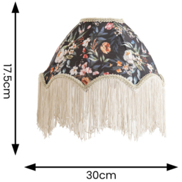 ValueLights Peony Floral Scalloped Shade with Tassels - Size: 17.5 x 30 x 30cm - Multi - Wilko - thumbnail 6