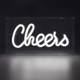 Global Gizmos Cheers Acrylic Box Neon Light - Size: 13.5 x 24 x 4.5cm - White - Wilko - thumbnail 7