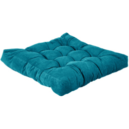 Living and Home Blue Soft Corduroy Chair Cushion 55 x 55cm - Size: 5 x 55 x 55cm - Wilko - thumbnail 4