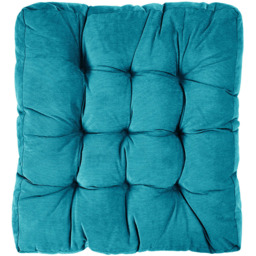 Living and Home Blue Soft Corduroy Chair Cushion 55 x 55cm - Size: 5 x 55 x 55cm - Wilko - thumbnail 5