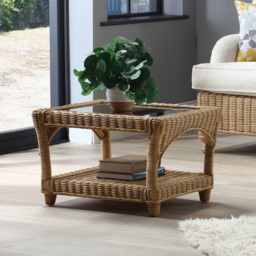 Desser Furniture Seville Light Oak Natural Rattan Coffee Table - Size: 48.0 cm x 74.0 cm x 60.0 cmcm - Brown - Wilko - thumbnail 4