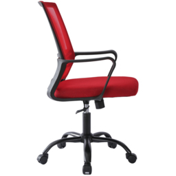 Red Swivel Height Adjustable Mesh Back Office Chair - Size: 90 x 58 x 58cm - MCC - Wilko - thumbnail 5