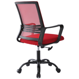 Red Swivel Height Adjustable Mesh Back Office Chair - Size: 90 x 58 x 58cm - MCC - Wilko - thumbnail 4