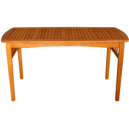 Samuel Alexander Kapalua 4 Seater Rectangular Wooden Slatted Top Outdoor Dining Table - Size: 75.0 cm x 150.0 cm x 80.0 cmcm - Brown - Wilko - thumbnail 3