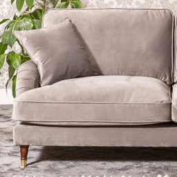 Mackenzie 2 Seater Grey Plush Velvet Sofa - Artemis Home - Wilko - thumbnail 3