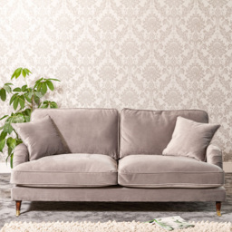 Mackenzie 2 Seater Grey Plush Velvet Sofa - Artemis Home - Wilko - thumbnail 5