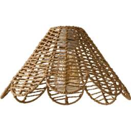 ValueLights Vine Natural Rattan Flower Pendant Lamp Shade - Size: 18 x 31 x 31cm - Cream - Wilko