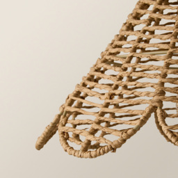 ValueLights Vine Natural Rattan Flower Pendant Lamp Shade - Size: 18 x 31 x 31cm - Cream - Wilko - thumbnail 5