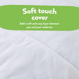 Slumberdown Single Sleep Soundly Anti Allergy Mattress Topper - White - Wilko - thumbnail 7