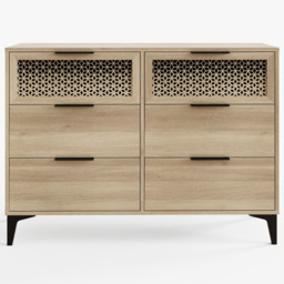 GFW Ezra 6 Drawer Oak Chest of Drawers - Brown - Wilko - thumbnail 4