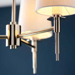 Merano Florence Multi Arm White and Nickle 3 Light Pendant Ceiling Lamp - Size: 55 x 55 x 66cm - Nickel - Wilko - thumbnail 5