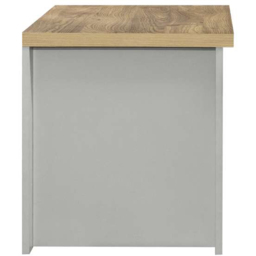 Highgate Single Drawer Grey and Oak Lamp Table - Size: 44 x 44 x 48cm - Birlea - Wilko - thumbnail 4