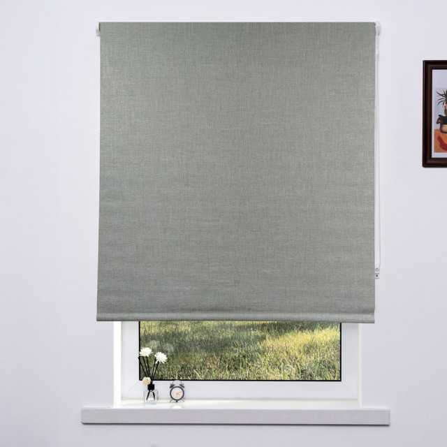 Textured Blackout Blind - Soft Grey/90cm - Wilko