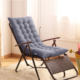 Living and Home Grey Thick Soft Chaise Lounge Garden Chair Cushion - Size: 8x125x48cm - Wilko - thumbnail 7