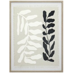 Sculpt Linen Framed Wall Art - Monochrome - Wilko - thumbnail 1