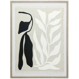 Sculpt Linen Framed Wall Art - Monochrome - Wilko - thumbnail 5