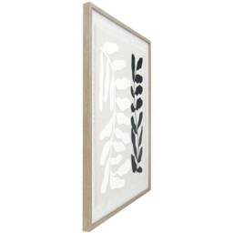 Sculpt Linen Framed Wall Art - Monochrome - Wilko - thumbnail 3
