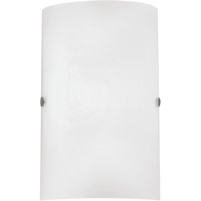 EGLO Troy 3 Satin Glass and Steel Wall Light - Size: 18 x 18 x 25cm - Silver - Wilko - image 1