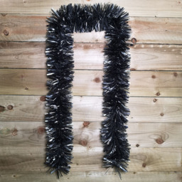 Samuel Alexander Matt Graphite Chunky and Fine Mix Christmas Tinsel Garland 2m - Grey - Wilko - thumbnail 3