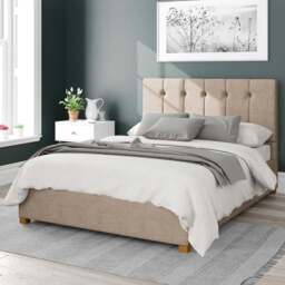 Aspire Hepburn King Size Mink Malham Weave Ottoman Bed - Pink - Aspire Beds - Wilko