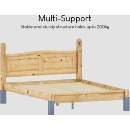 VIDA DESIGNS Corona Double Pine Low Foot Wooden Bed Frame - Brown - Wilko - thumbnail 6