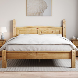 VIDA DESIGNS Corona Double Pine Low Foot Wooden Bed Frame - Brown - Wilko - thumbnail 4
