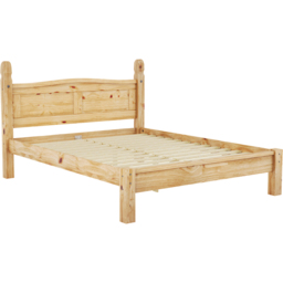 VIDA DESIGNS Corona Double Pine Low Foot Wooden Bed Frame - Brown - Wilko - thumbnail 3
