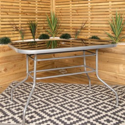 Samuel Alexander 6 Seater Patio Dining Set Black with Parasol - Wilko - thumbnail 6