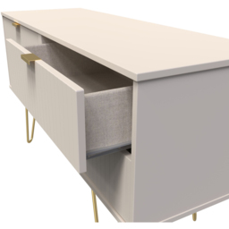 Crowndale Linear 4 Drawer Kashmir Matt Chest of Drawers Ready Assembled - Cream - Wilko - thumbnail 7