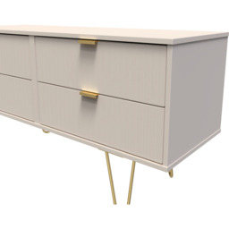 Crowndale Linear 4 Drawer Kashmir Matt Chest of Drawers Ready Assembled - Cream - Wilko - thumbnail 6