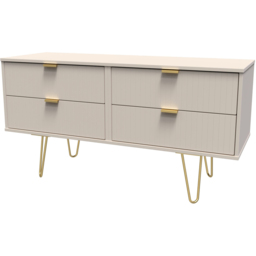 Crowndale Linear 4 Drawer Kashmir Matt Chest of Drawers Ready Assembled - Cream - Wilko - thumbnail 3