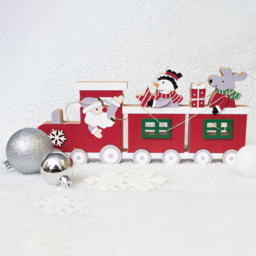 St Helens LED Red Wooden Festive Ornamental Train - Size: 135 x 290 x 25cm - Wilko - thumbnail 5