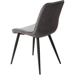 Core Products Aspen Set of 2 Grey and Black Diamond Stitch Dining Chair - Wilko - thumbnail 7