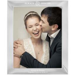 Personalised Memento Personalised Always and Forever Silver Photo Frame 10 x 8 inch - Wilko