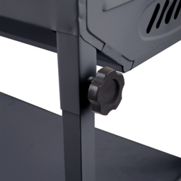 Living and Home Black Portable Outdoor Charcoal Grill with Folding Side Table - Size: 60.5 x 66 x 30cm - Wilko - thumbnail 6