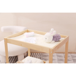 FurnitureHMD Single Shelf Wooden Baby Diaper Changing Table - Size: 87 x 72 x 53cm - White+Natural - Wilko - thumbnail 6