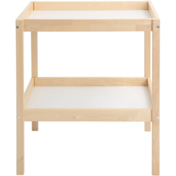 FurnitureHMD Single Shelf Wooden Baby Diaper Changing Table - Size: 87 x 72 x 53cm - White+Natural - Wilko - thumbnail 3