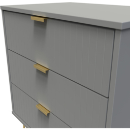Crowndale 3 Drawer Dusk Grey Chest of Drawers Ready Assembled - Wilko - thumbnail 6