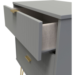 Crowndale 3 Drawer Dusk Grey Chest of Drawers Ready Assembled - Wilko - thumbnail 7