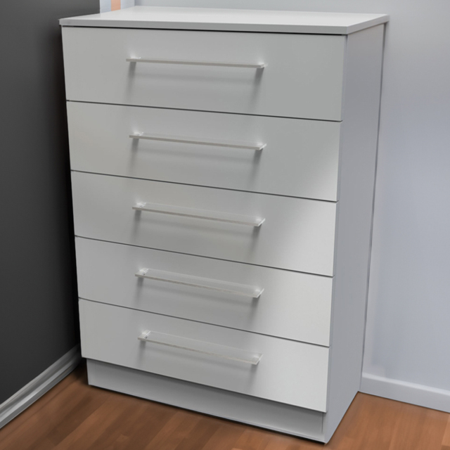 Crowndale Worcester 5 Drawer Uniform Grey and Dusk Grey Chest Ready Assembled - Wilko - image 1