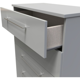 Crowndale Worcester 5 Drawer Uniform Grey and Dusk Grey Chest Ready Assembled - Wilko - thumbnail 7
