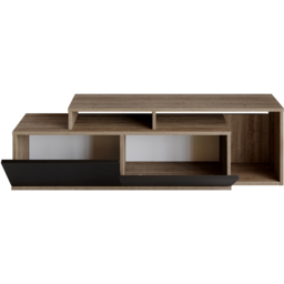 Decorotika Nexera 2 Door Walnut and Black Wide TV Stand - Size: 43 x 150 x 35.3cm - Multi - Wilko - thumbnail 3