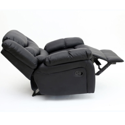 Furniture Online Seattle Black Bonded Leather Manual Recliner Chair - Size: 106 x 95 x 91.5cm - Wilko - thumbnail 5