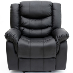 Furniture Online Seattle Black Bonded Leather Manual Recliner Chair - Size: 106 x 95 x 91.5cm - Wilko - thumbnail 7